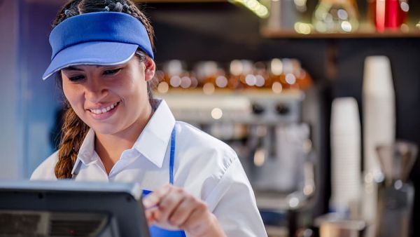 woman employee at quick service restaurant