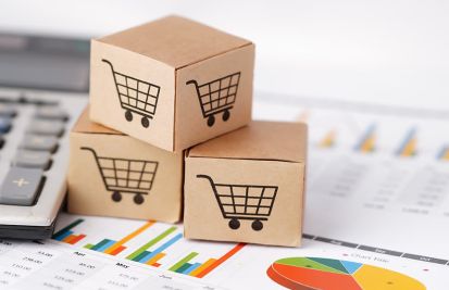 smart analytics shipping boxes and charts