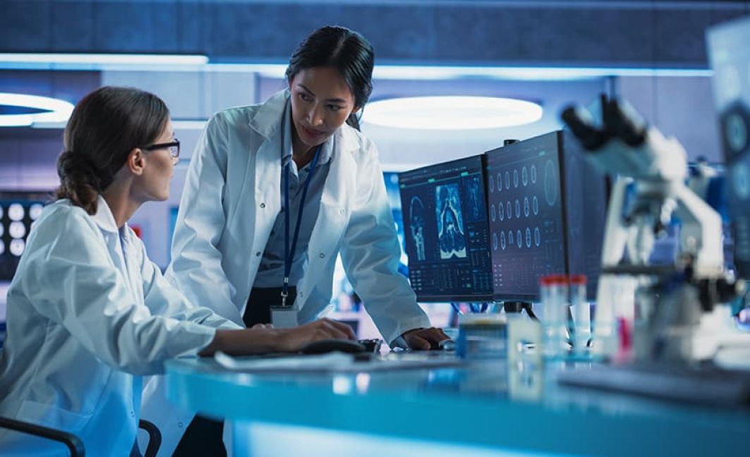 integrated payment for healthcare doctors reviewing test results