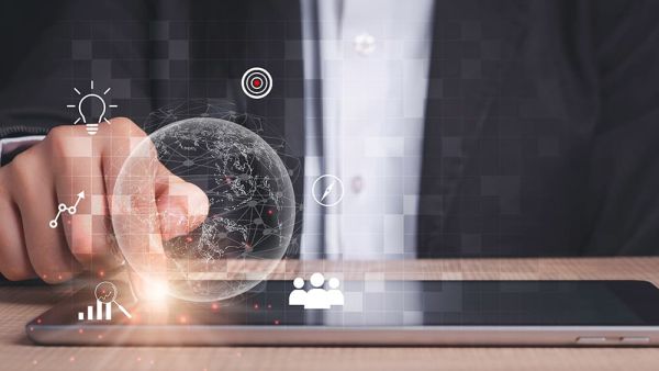 integrated payments man clicking on keyboard