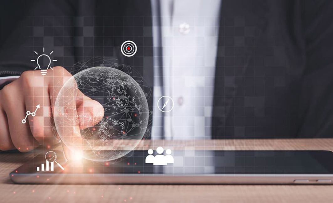 integrated payments man clicking on keyboard