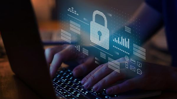 Cyber security on network connection laptop