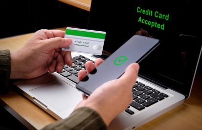Best way to Accept Credit Cards man on mobile and laptop device