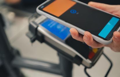 payment device at boutique shop
