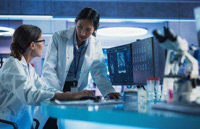 integrated payment for healthcare doctors reviewing test results