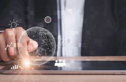 integrated payments man clicking on keyboard